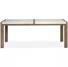 Plum Creek Sierra Brown and White 80" Rectangular Dining Table