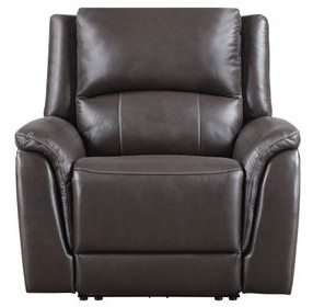 Alexandria Chocolate Power Recliner with USB Charging
