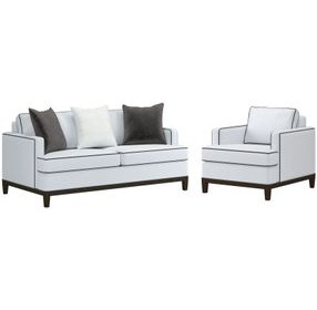 Artisan Upholstery Snow White Everett Living Room Set