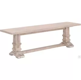Hudson Natural Gray Large Dining Bench