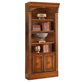 Huntington Antique Vintage Pecan 32" Open Top Bookcase