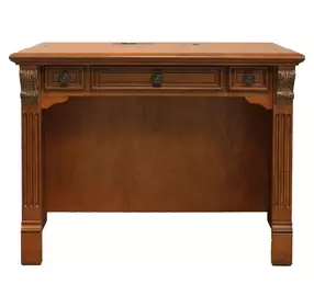 Huntington Antique Vintage Pecan Library Desk