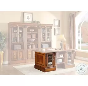 Hayes Antique Vintage Pecan Executive Right Desk Pedestal