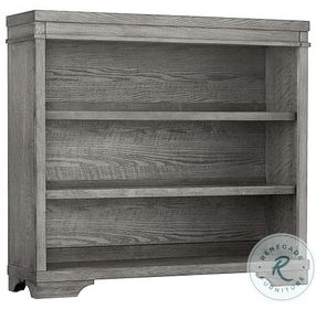 Foundry Brushed Pewter Hutch and Bookcase with 3 Shelves