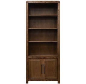 Haven Oak Bourbon 2 Door Bookcase