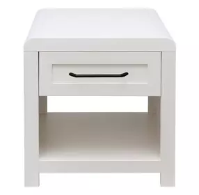 Haven White Square End Table