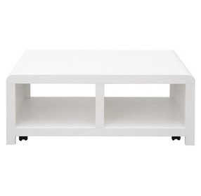 Haven White Rectangular Cocktail Table