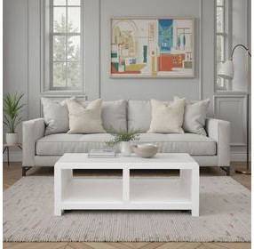 Haven White Rectangular Occassional Table Set