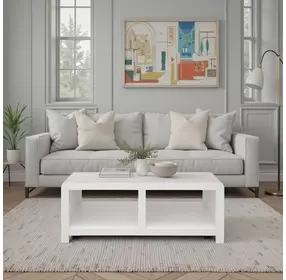 Haven White Rectangular Occassional Table Set