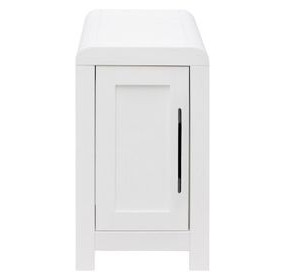 Haven White Rectangular Chairside Table