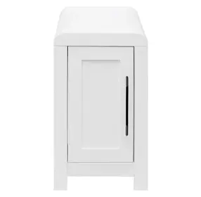 Haven White Rectangular Chairside Table