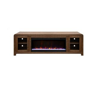 Haven Oak Bourbon 82" TV Stand with Fireplace