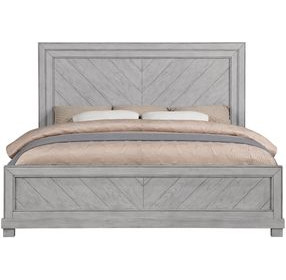 Montana Gray King Low Profile Panel Bed