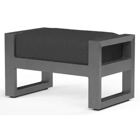 Redondo Spectrum Carbon Upholstered Outdoor Rectangular Ottoman