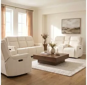 Nelson Wayfarer Frost Zero Gravity Power Living Room Set with Power Headrest And Lumbar
