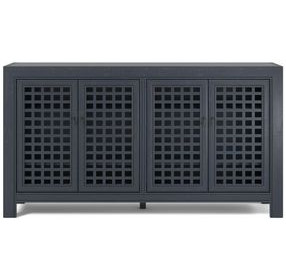 Rio Blue 4 Door Accent Cabinet