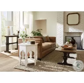 Americana Honey And Molasses Trestle Rectangular Occasional Table Set