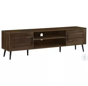 2717 Brown Laminate And Black Wood 72" TV Stand