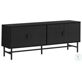 2733 Black Laminate And Metal 60" TV Stand