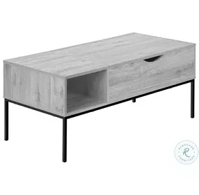 3805 Grey And Black Metal 42" Rectangular Coffee Table