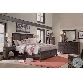 Oxford Peppercorn Low Profile Panel Bedroom Set