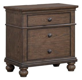 Oxford Cocoa 2 Drawer Nightstand