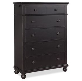 Oxford Black 5 Drawer Chest