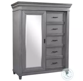 Caraway Aged Slate Sliding Door Chest