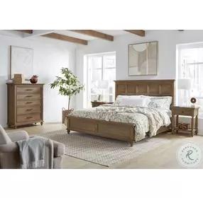 Hensley Honey Panel Bedroom Set