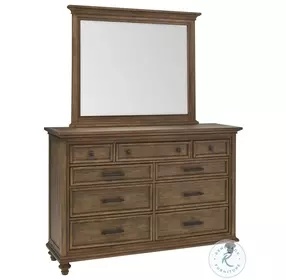 Hensley Honey Dresser with Mirror