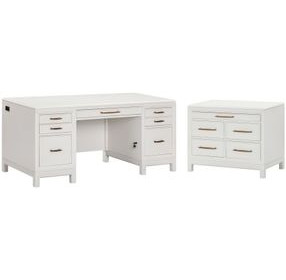Alexander White 66" Executive Home Office Set