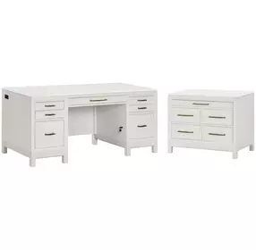 Alexander White 66" Executive Home Office Set