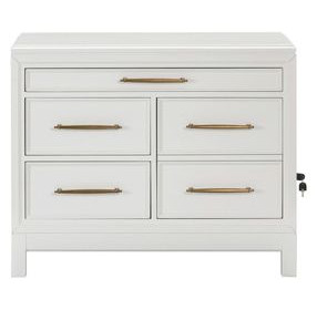 Alexander White Workstation 5 Drawer Combo File Cabinet