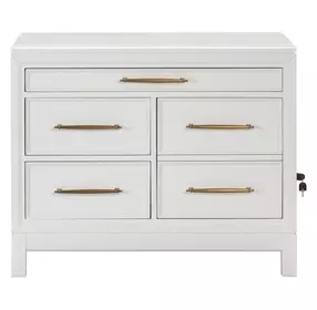 Alexander White Workstation 5 Drawer Combo File Cabinet