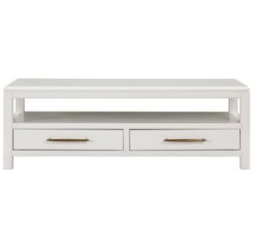 Alexander White Rectangular Cocktail Table