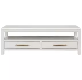 Alexander White Rectangular Cocktail Table