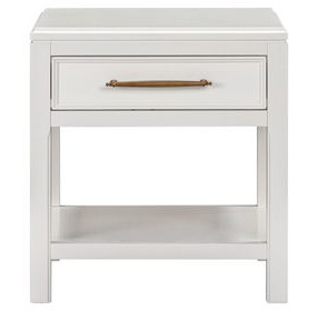 Alexander White Rectangular End Table