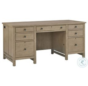 Emerson Light Elm 66" Executive Desk