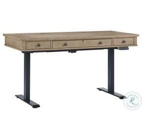 Emerson Light Elm 60" Lift Desk with USB Charging