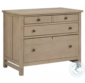 Emerson Light Elm Workstation 3 Drawer Combo File Cabinet