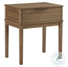 Cyrus Almond Bisque 1 Drawer Nightstand