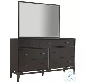 Sutton French Roast Metal Dresser with Mirror