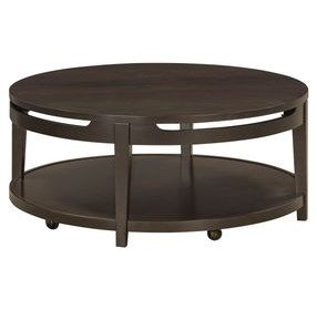 Sutton French Roast Round Cocktail Table