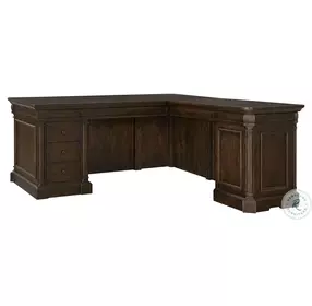 Jackson Turkish Coffee 72" L Shaped Desk and USB Charging