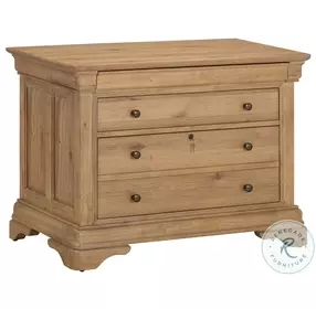 Chateau Philippe Cognac Workstation 3 Drawer Combo File Cabinet