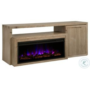Lyndon Light Cashmere 75" Console with Fireplace
