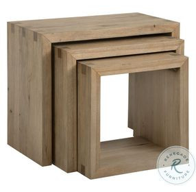 Lyndon Light Cashmere Rectangular Nesting End Table