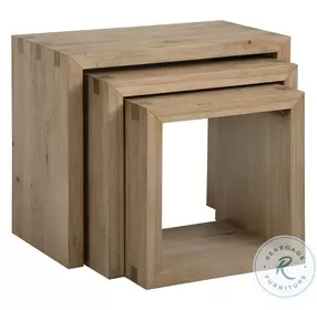 Lyndon Light Cashmere Rectangular Nesting End Table