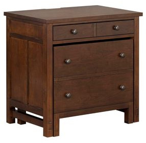 Channing Harvest Cherry 1 Drawer Nightstand with Stool