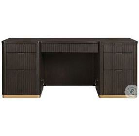 Rylan Dark Roast 66" Executive Desk with USB Charging